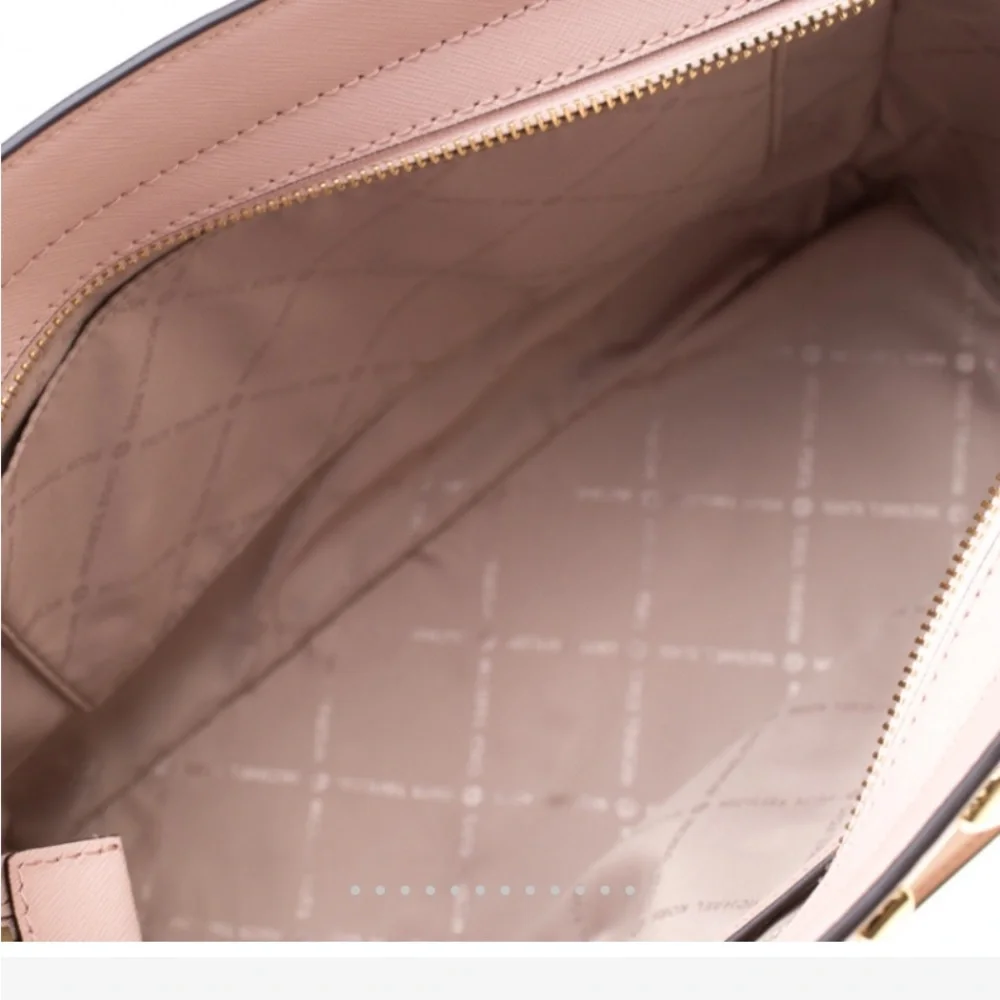 Michael Kors Selma Blush Pink Satchel with Gold Studs Like New! No tags